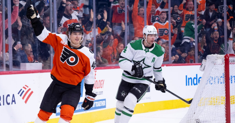 Stars rookie Arttu Hyry ties game with first NHL goal, but Dallas falls to Flyers in OT