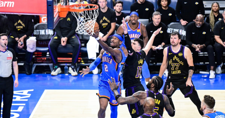 Gilgeous-Alexander’s 28 points lead Thunder’s 139-96 rout of Lakers as Doncic hurts hamstring