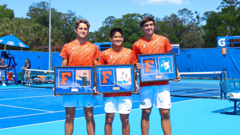 Leading their last ride: Gator tennis seniors reflect on team culture, bold playstyle