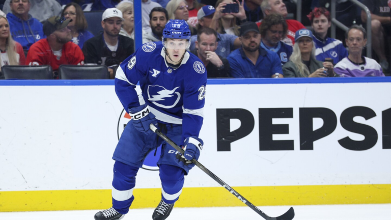 NHL investigating after Lightning forward Pontus Holmberg hurt arm crashing into unlatched penalty box door