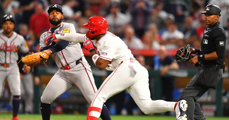 Duras suspensiones en MLB por bronca entre Angels y Braves