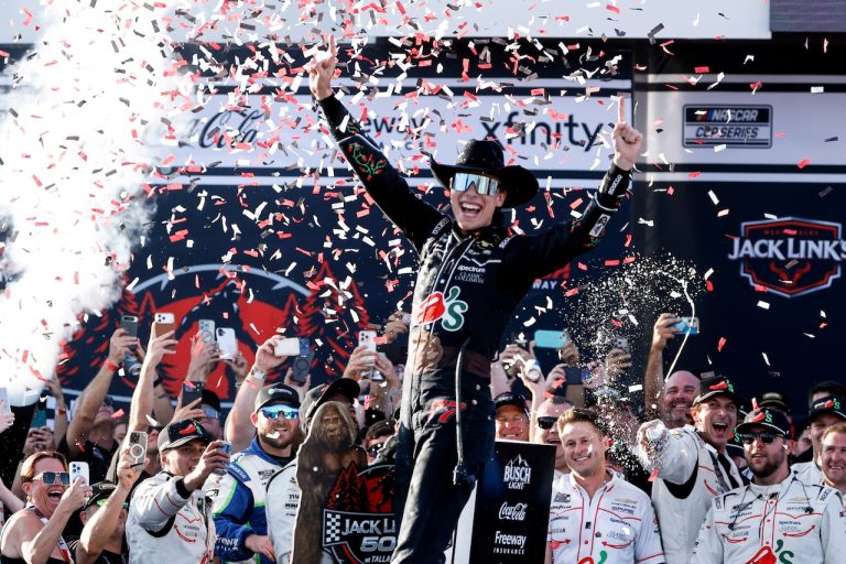 Michigander celebrates first NASCAR Cup win in most Ricky Bobby way possible