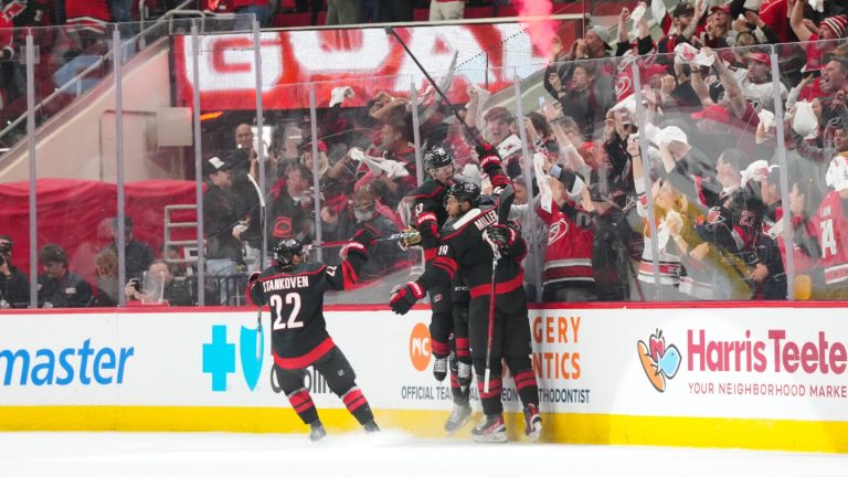 Hurricanes overcome penalties, deficit to beat Flyers in OT for 2-0 lead in 2nd-round playoff series