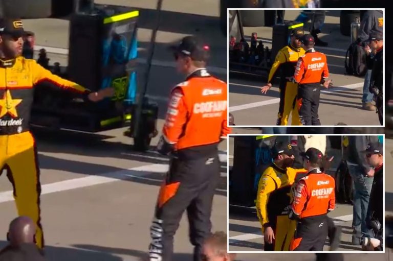 Bubba Wallace, Christopher Bell have heated pit road confrontation after NASCAR race