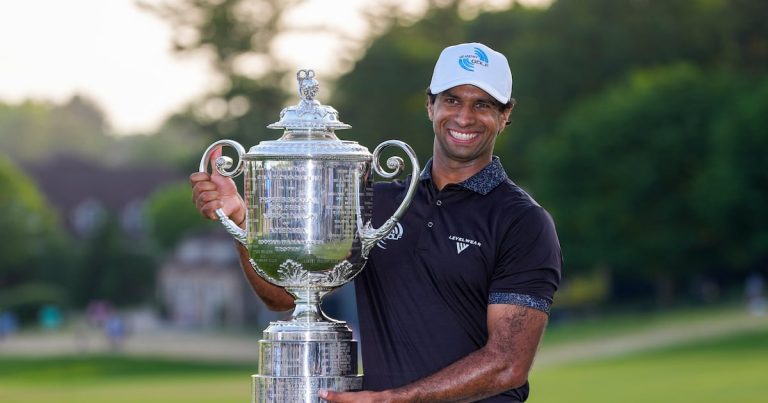 Aaron Rai runs away with the PGA Championship, first English-born winner in more than a century