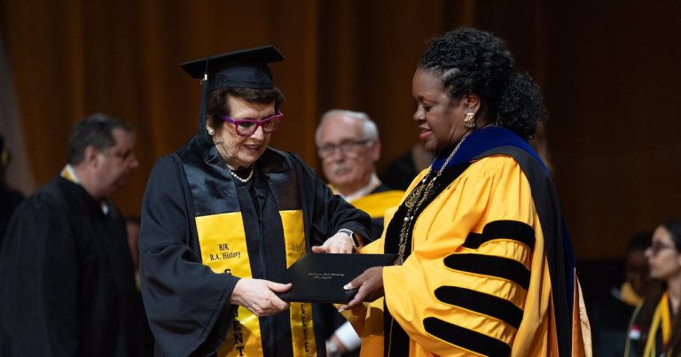 Billie Jean King, 82, earns a college degree 65 years after starting at Cal State LA