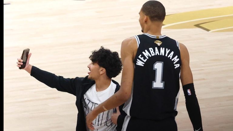 NBA bans two people from arenas after one runs onto court during Game 1, attempts selfie with Wemby
