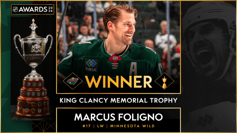 Marcus Foligno awarded King Clancy Trophy for noteworthy humanitarian contribution in community