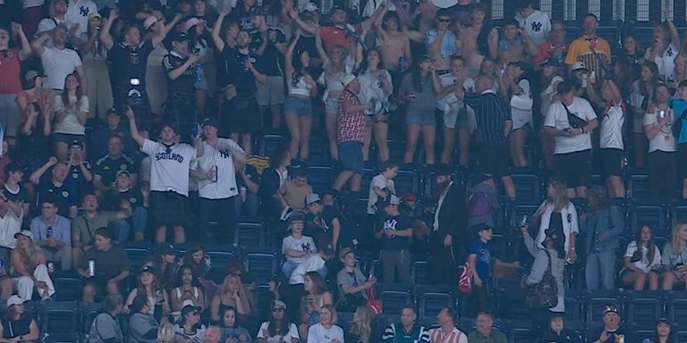 Scottish football fans continue MLB takeover with trip to Yankee Stadium
