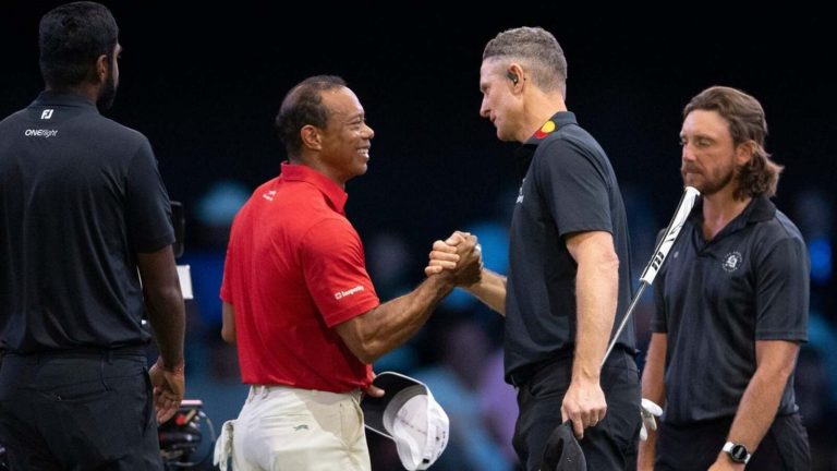 Tiger Woods makes public appearance in support of new PGA plan