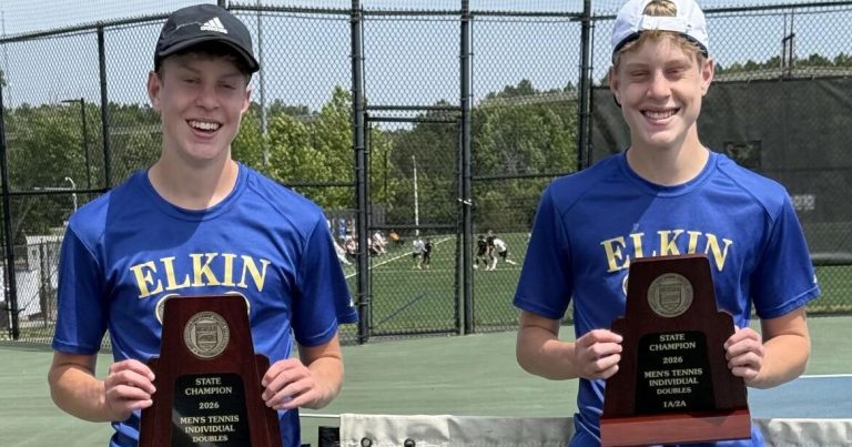 Elkin tennis’ Aidan, Connor Ballard win 7 NC championships